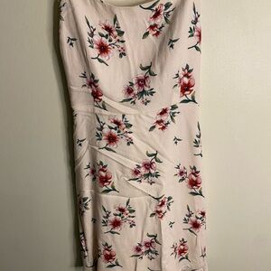 Forever 21 Floral Dress - Cream and Red